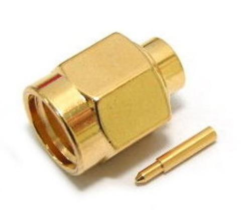 SMA Plug Crimp RG402 Gold